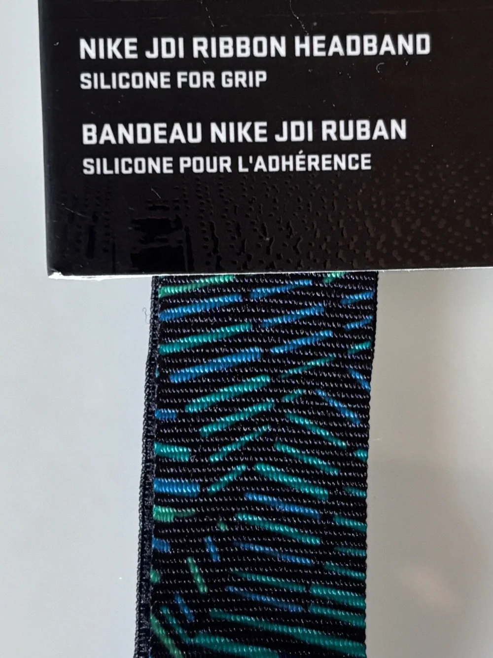 Nike JDI Ribbon Headband Silicone Grip Black Blue Green NWT